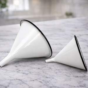 Enamel <b>Funnel</b> Set With Handle For Easy Spill Free Liquid Transfer Durable Design Perfect For <b>Kitchen</b> Home And Storage Use - Product Image 2