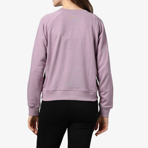 Sudadera de cuello redondo con bordado raglán para mujer de alta calidad, 300g, peso de tela, impresión Digital, manga completa informal de invierno - Product Image 3