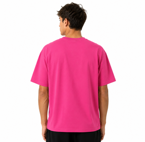 Made In Italy, This Men's T-<b>Shirt</b> Offers A Classic Fit And Soft Cotton Feel, Providing Everyday Comfort And Ventilation Fuchsia - Product Image 3