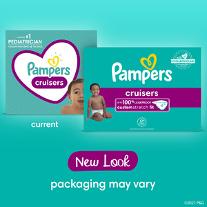 Pampers Cruisers 128 XXL ผ้าอ้อมเด็กผ้าฝ้าย5ผ้าอ้อมระบายอากาศพิมพ์ลายสำหรับทารกและผู้ใหญ่