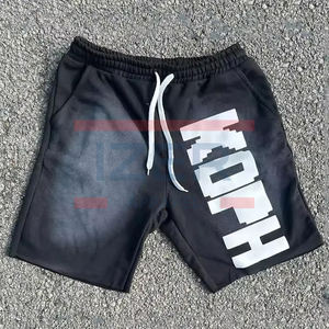 Custom Heavy GSM 100% Algodón Baggy Blank Sweat Shorts Hombres HeavyWeight Jogger Sweatpants Distressed Plus Size Men's Shorts - Product Image 2