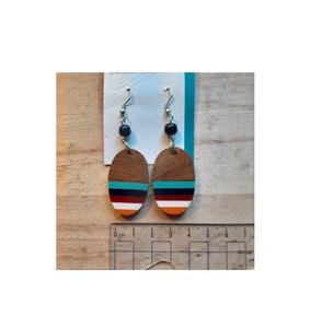 Diseño hecho a mano para mujer pendiente resina de lujo diseño geométrico joyería de moda 100% pendiente de resina epoxi personalizado para la venta - Product Image 2