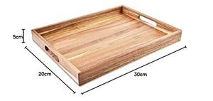 Bandejas de Servir de Madera Ecológicas de Diseño Simple y Elegante, Decoración de Servicio Natural Premium, Bandeja para Servir Postres Disponible - Product Image 2