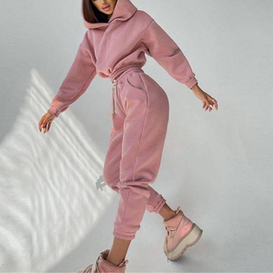 Conjunto de Sudadera y Pantalones Deportivos de Invierno con Logotipo Personalizado, de Gran Tamaño, 2 Piezas, 100% Algodón, Antiolor y Transpirable - Product Image 2