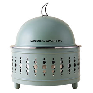 Casserole de créateur de forme ronde martelée finition or et argent dernière arrivée chauffe-plats de luxe en métal - Product Image 6