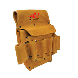 High Quality <b>Leather</b> OEM Customizable Electrician <b>Tool</b> Bag with Adjustable Strap Multi-Function Storage & Custom Design - Product Image 4