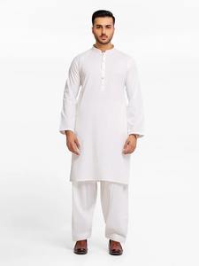 Wholesale Customized <b>Men's</b> White Colour Cotton <b>Shalwar</b> <b>Kameez</b> Casual Summer & Winter Wear in Various Colors and Sizes - Product Image 3