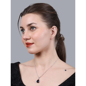Technologie de sertissage à griffes avec incrustation de goutte d'eau en diamant bleu pour les occasions de cadeaux - Product Image 3