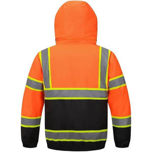 Veste softshell pour hommes haute visibilité personnalisée en gros Veste de sécurité résistante à l'eau pour vêtements de travail Veste pour vêtements de travail - Product Image 2