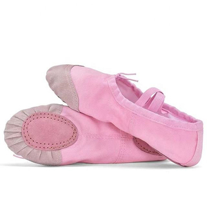 Zapatos de Ballet de cuero profesional para mujer de color personalizado para baile zapatos de punta de Ballet para niñas - Product Image 6