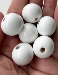 Cuentas de madera de colores a mano hechas a medida en tamaño 15 mm se pueden hacer en sus tamaños y colores ideales para proyectos de artesanía y joyería - Product Image 3