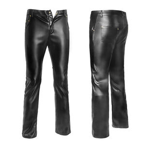 Nouveau modèle Skinny Fit pantalon en cuir véritable tenue décontracté respirant de haute qualité pantalon en cuir personnalisé hommes - Product Image 2