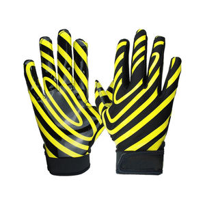 Gants de football américain en plein air pour adultes et enfants de conception personnalisée de haute qualité récepteur poignée latex imprimé fabricant d'approvisionnement direct - Product Image 2