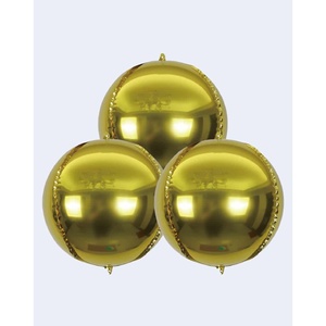 Palloncini d'Amore per Feste 4D Oro 24cm 10in Confezione da 12 Pezzi - Product Image 1