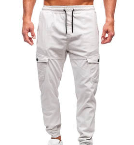 Logo personnalisé et design de pantalons cargo pantalons cargo slim en coton respirant pour hommes vente en gros - Product Image 1