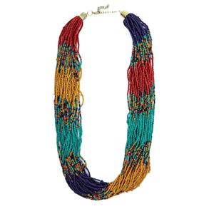 Collar en capas hecho a mano étnico para niñas cadenas de cuentas de semillas de moda colores personalizables joyería elegante - Product Image 3