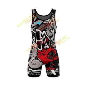 Worstelen Singlets Worstelen Kleding Worstelen Panty Volledig Sublimatie Sportkleding Groothandel Pak Aangeboden Ontwerpen Voor Mannen