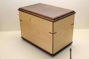 ไม้โกศสำหรับเผาเถ้ากระดูกของมนุษย์กันการรั่วและการออกแบบที่ทันสมัยอย่างยั่งยืนทำด้วยมือโลหะสีแดงเข้ม/งานประดิษฐ์ตามสั่ง - Product Image 4