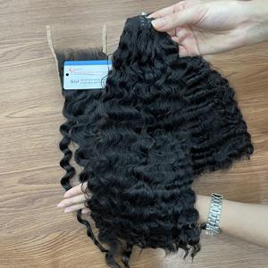 Venta flash Fuzz Curl Machine Weft Bundles Cabello humano vietnamita Sin enredos Sin caída al por mayor - Product Image 2
