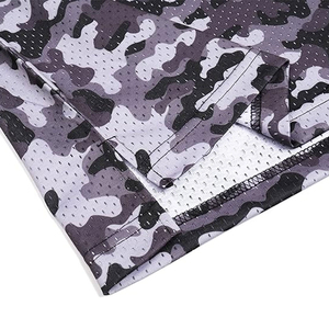 Personnalisable Réversible Basketball Jersey Nouveau Style Respirant Polyester Gris Camouflage Plus Size Vente en Gros - Product Image 5