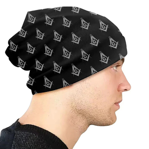 Gorro de Punto Negro con Logotipo Personalizado de la Francmasonería, Transpirable e Impermeable, para Adultos Unisex - Product Image 3