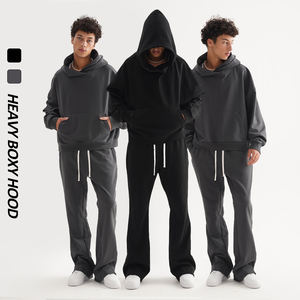 Survêtement personnalisé pour hommes, survêtement coupe et couture vierges, ensemble sweat à capuche Boxy en polaire 100% coton et ensemble de pantalons de survêtement, ensemble de jogger - Product Image 6