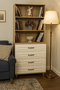 Arion Kids Nefes - Librería y Cómoda Modernas de MDF con Patas de Madera, Cajones Compatibles, Almacenamiento para Dormitorio - Product Image 2