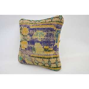 Motif Vintage Multicolore 12x12 Inch Laine Kantha Mosaïque Paisley Grape Patchwork Oreiller Tissé Technique - Product Image 3