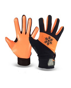 Gants de sport d'extérieur vert-noir antidérapants en latex légers à doigts complets unisexes toutes saisons avec fermeture auto-agrippante - Product Image 3