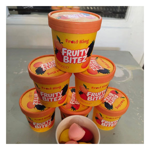 Tasse à crème glacée Bitez fruitée de haute qualité Prix de gros Saveurs assorties Noix de coco Ananas Mangue Papaye Fraise Chocolat - Product Image 1