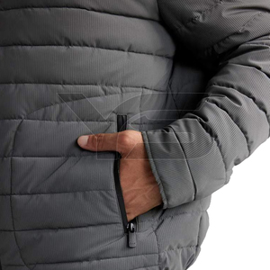 Chaqueta de burbuja de moda para hombre-Chaqueta acolchada impermeable de alta calidad-Chaqueta con logotipo personalizado transpirable a prueba de viento con cierre de cremallera - Product Image 4