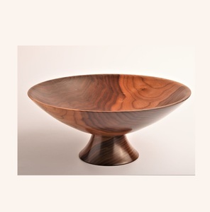 Tazón de Madera Natural para Servir, con Textura Natural, Perfecto para Decoración Rústica del Hogar y Espacios de Cocina - Product Image 1