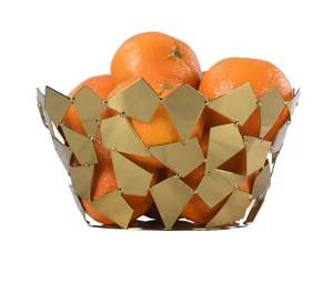 Nouvel arrivage Plateau de bol de fruits de service décoratif de luxe en aluminium métal doré poli à la main pour des occasions de fête exclusives - Product Image 1