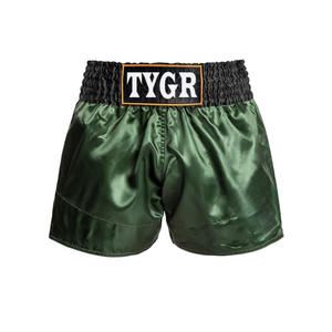 Pantalones cortos clásicos de Muay Thai para hombres y mujeres boxeo Kickboxing MMA BJJ ropa de lucha entrenamiento ejercicio logotipo personalizado - Product Image 3