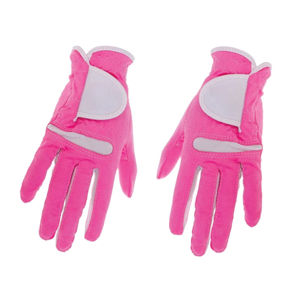 Guante de golf de cuero Cabretta Indonesia suave a todo color rosa bebé - Product Image 5