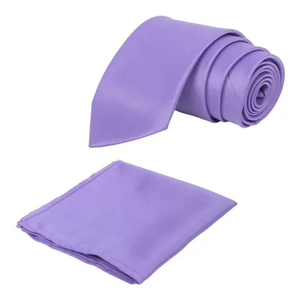 Conjunto de Corbata y Pañuelo de Bolsillo de Color Sólido para Hombre |   Conjunto de Corbata Clásica Formal para Bodas y Negocios |   Set de Regalo de Microfibra Premium para Hombre - Product Image 6