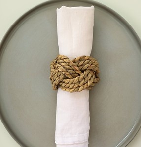 Modern Minimalist Set of 4 Wicker Rustic Napkin <b>Rings</b> | Natural Napkin <b>Rings</b> | Woven Napkin <b>Rings</b> - Product Image 3