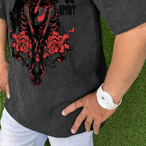 Camiseta de Hip Hop de verano orgánica de la mejor calidad para hombres, venta al por mayor, hombro caído, diseño personalizado, tejido Formal informal - Product Image 5