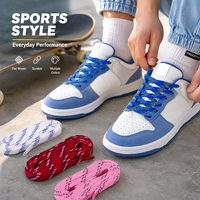 Lacets plats cirés personnalisés pour patins à glace, lacets de chaussures de patinage en polyester en gros, OEM Mingjia
