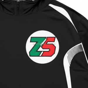 Ensemble coupe-vent en nylon premium taille plus 220 GSM, tissu léger imperméable, noir gris, coupe-vent à double panneau, survêtement - Product Image 5