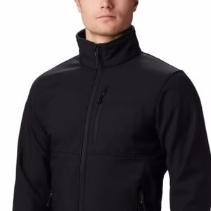 Men's Softshell Jacket Waterproof Full Zip Outerwear with <b>Fleece</b> Lining Stand Collar for Winter Hiking and <b>Work</b> Travel - Product Image 4