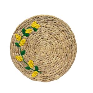 Luxury <b>Round</b> Water Hyacinth Eco-Friendly Mats & Pads <b>Placemat</b> Tray Tableware Home Decor Accessories - Product Image 3