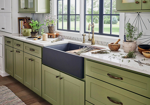 Armoires de cuisine en céramique, design moderne, à panneaux de bois, palissandre - Product Image 2