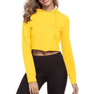 High Quality Custom Women's Hooded Crop <b>Top</b> Hoodie Autumn <b>Winter</b> Warm 1/2 Zipper Short Length Windproof Breathable Eco-Friendly - Product Image 1