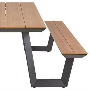 Juego de muebles modernos para patio exterior, mesa de comedor y sillas de Metal duradero para Parque, cocina, sala de estar, dormitorio de Hotel y escuela - Product Image 1