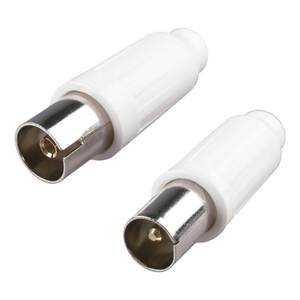 Ensemble d'adaptateurs de connecteurs d'antenne blancs PP0595 pour câble coaxial - Product Image 1