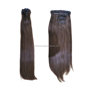 2025 recién llegado pinza de pelo en 4 unids/set 100 cabello humano virgen Remy cutícula alineada extensiones de cabello venta al por mayor producto - Product Image 3