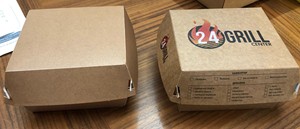 กล่องใส่อาหารแข็งทำจากกระดาษคราฟท์ทรงสี่เหลี่ยมผืนผ้าปิดรีไซเคิลได้ง่ายสำหรับเคี้ยวหมากฝรั่งซูชิมื้อกลางวัน - Product Image 2