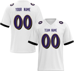 Maillots de football américain personnalisés, impression par transfert thermique, séchage rapide, 100% polyester, nom et numéros d'équipe personnalisés, faible MOQ - Product Image 4