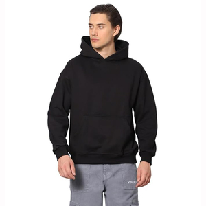 Personalizado peso pesado 500 GSM caída hombro Sudadera con capucha fabricantes en blanco 100% algodón de gran tamaño de alta calidad con capucha - Product Image 3